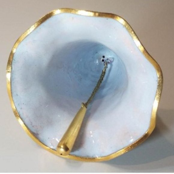 Vintage Cloisonne Bell with Enamel Floral Design - Picture 3 of 3